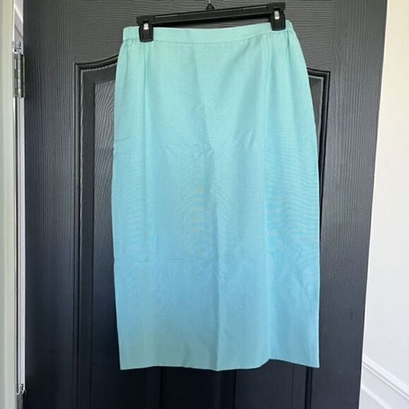 Vintage Lilli Ann 2 Piece Teal Jacket and Skirt Set - Picture 8 of 16